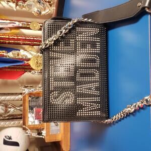 Steve Madden BJayda Stud Letters Crossbody Bag- Black